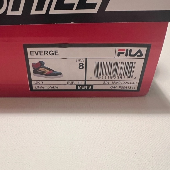 New Men\'s Fila Everge Multi-Color Synthetic Lifestyle Sneakers Shoes Size 8